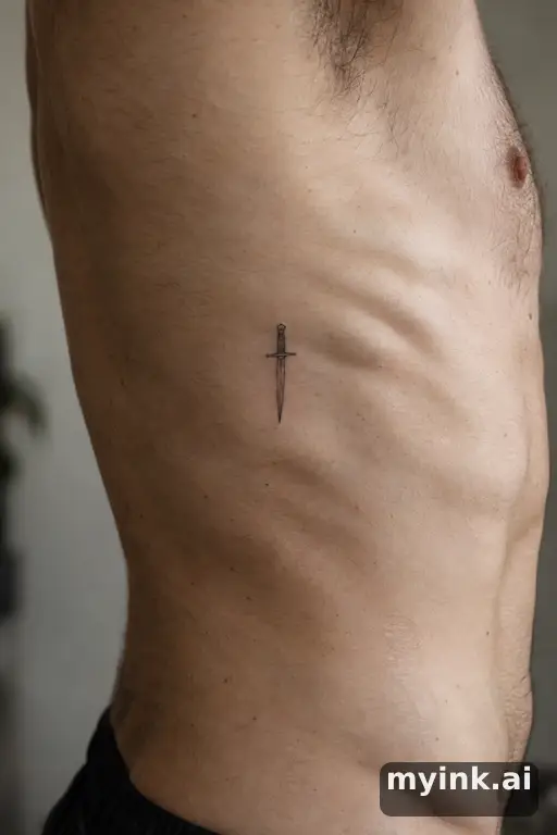 Small dagger — Minimalist Small Tattoo reference image