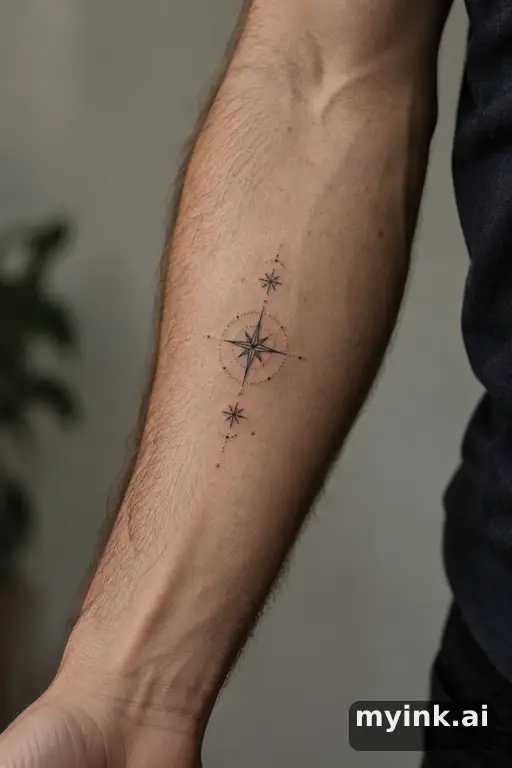 Little star cluster — Geometric Small Tattoo reference image
