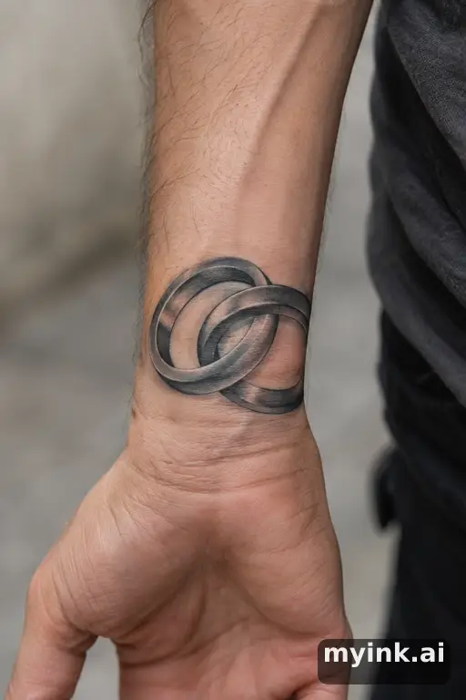 Interlocking circles — Realistic Family Tattoo reference image
