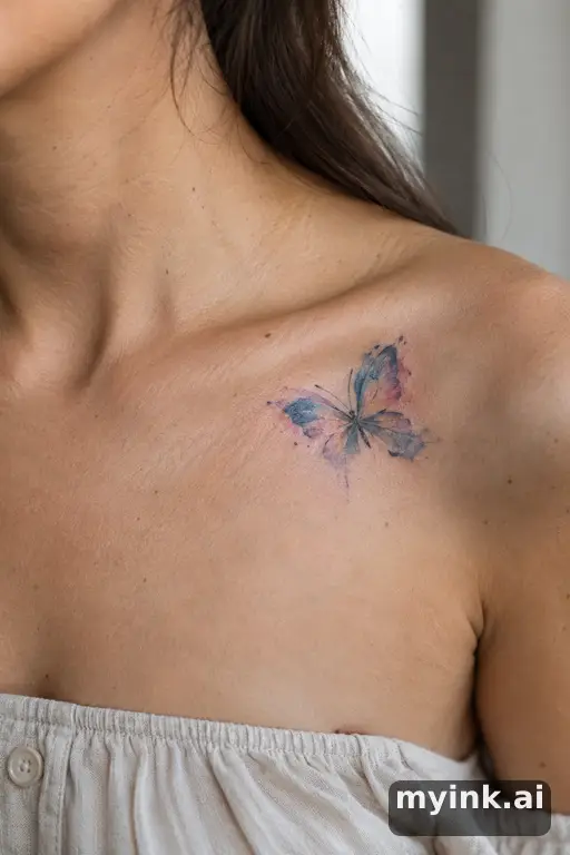 Small butterfly — Watercolor Small Tattoo reference image