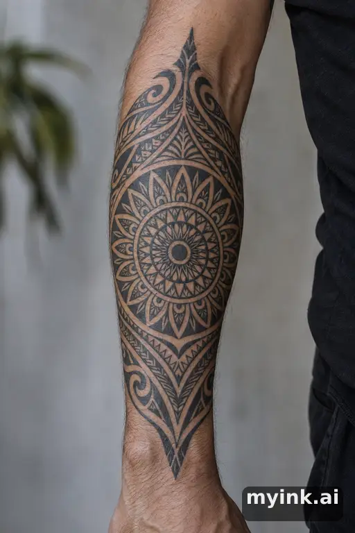 Mandala — Tribal Forearm Tattoo reference image