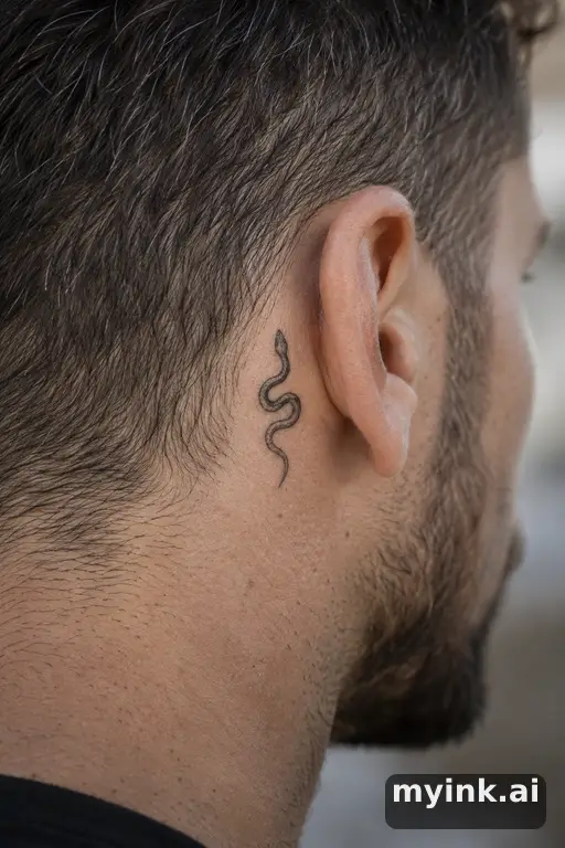Small snake — Fine Line Small Tattoo reference image