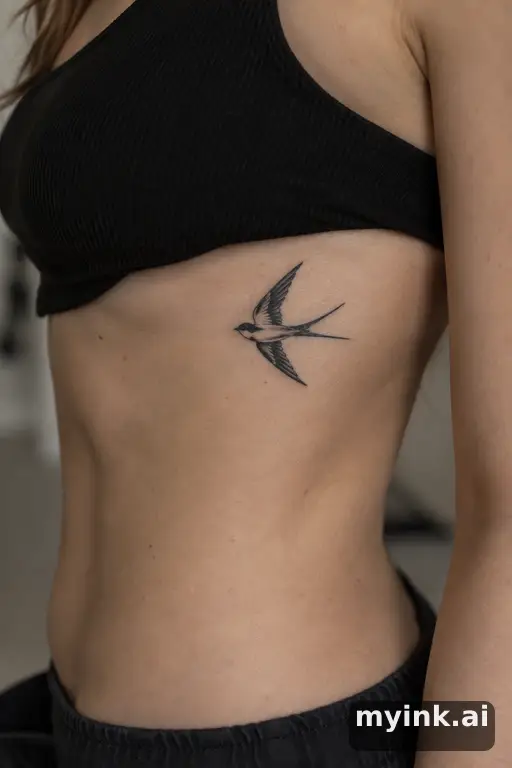 Small swallow — Blackwork Small Tattoo reference image