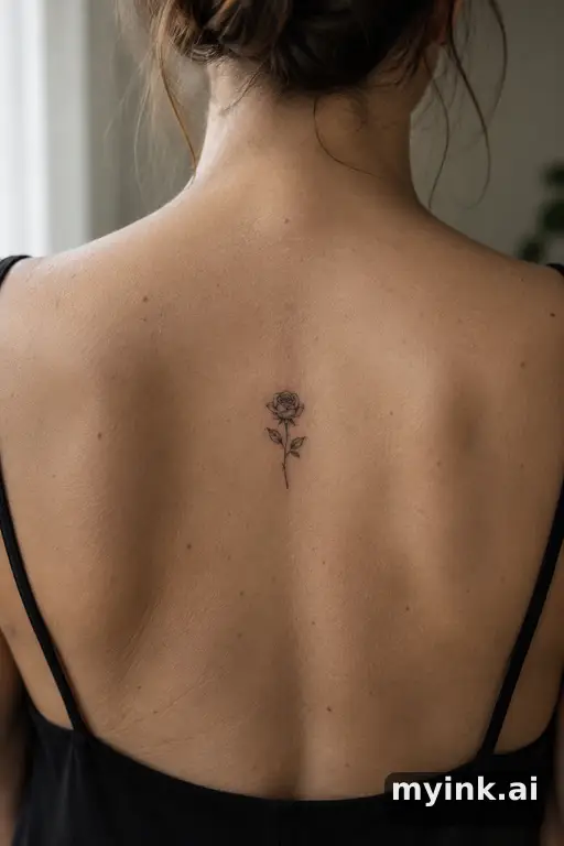 Tiny rose — Fine Line Tattoo for Women reference image