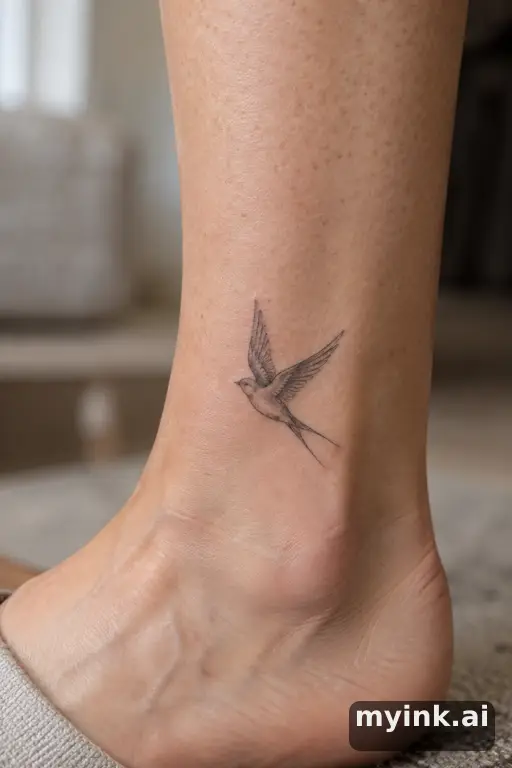 Small swallow — Fine Line Tattoo reference image