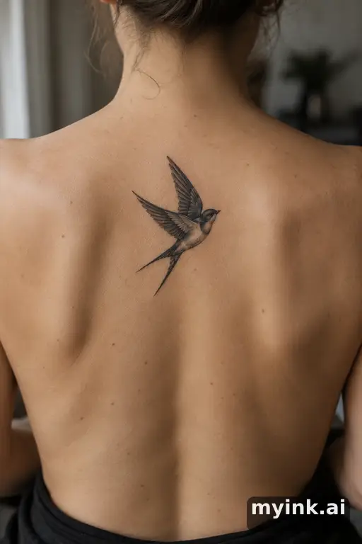 Small swallow — Realistic Tattoo for Women reference image