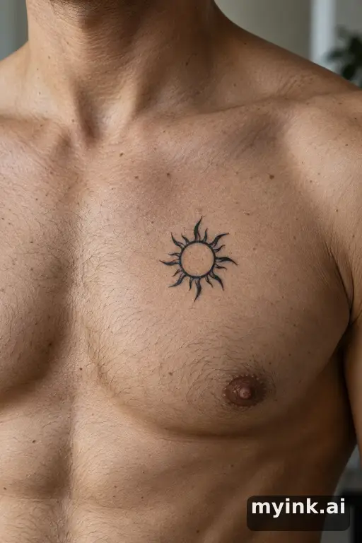Tribal sun β Minimalist Sun Tattoo reference image
