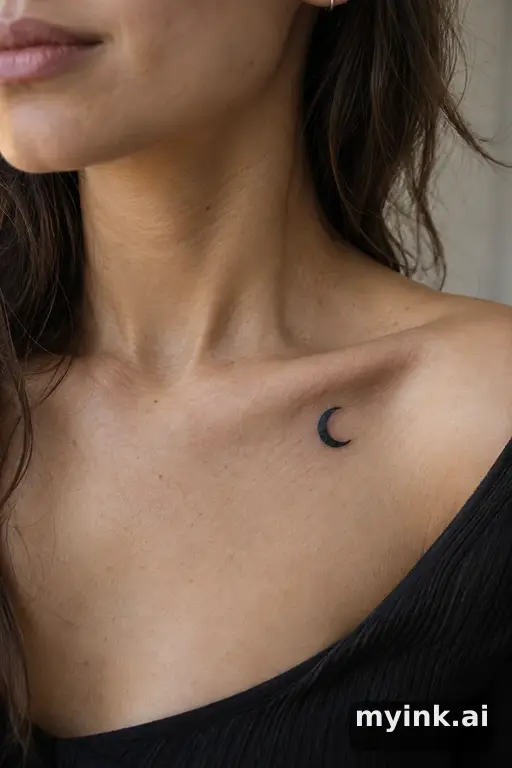 Crescent moon — Blackwork Small Tattoo reference image