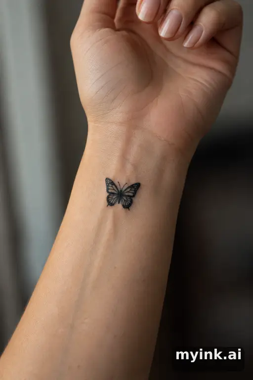 Small butterfly — Blackwork Small Tattoo reference image