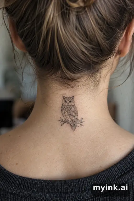 Owl — Fine Line Tattoo reference image
