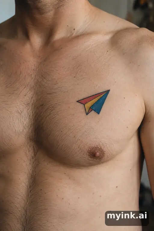 Paper plane — Traditional Small Tattoo reference image