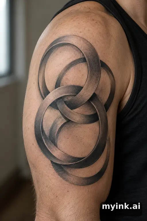 Interlocking circles — Realistic Family Tattoo reference image