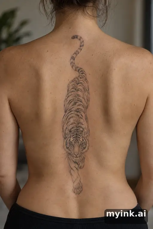Tiger — Fine Line Tattoo reference image