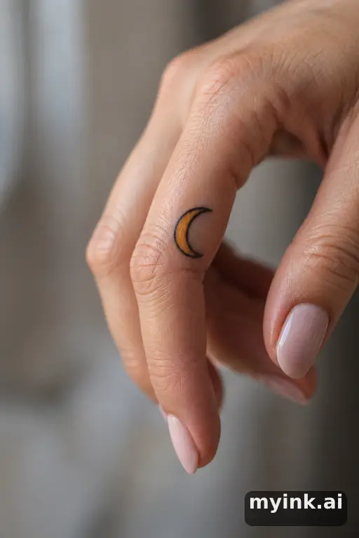Crescent moon — Traditional Small Tattoo reference image