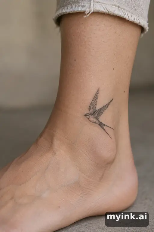 Small swallow — Fine Line Tattoo reference image