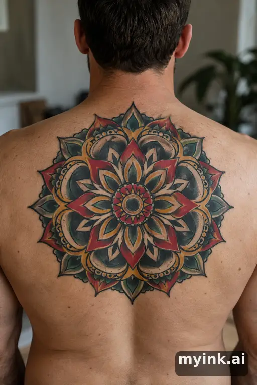 Mandala β Traditional Masculine Tattoo reference image