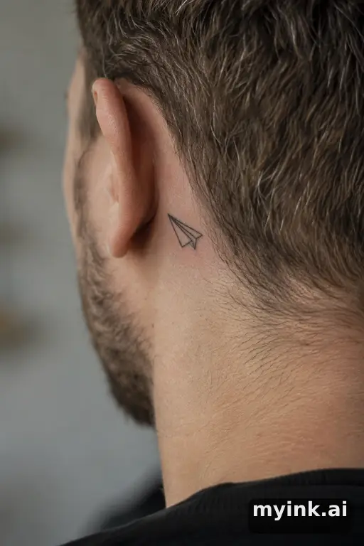 Paper plane — Minimalist Small Tattoo reference image