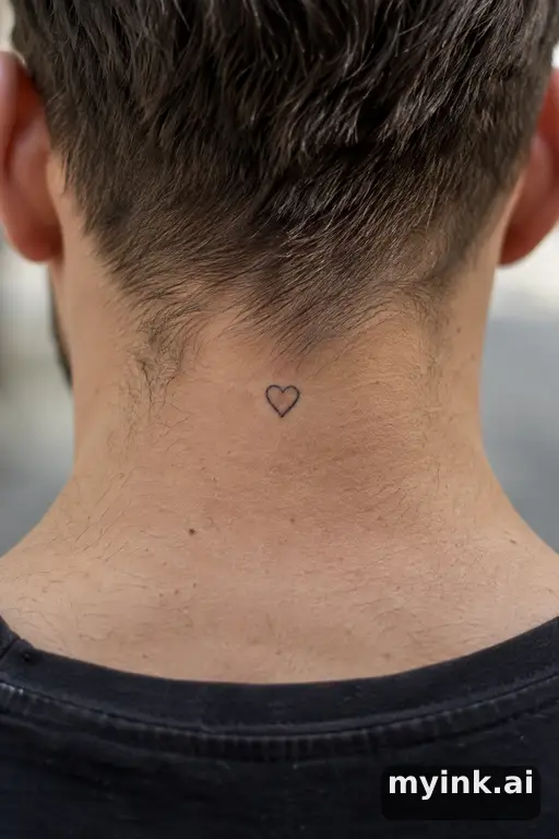 Small heart outline — Minimalist Small Tattoo reference image