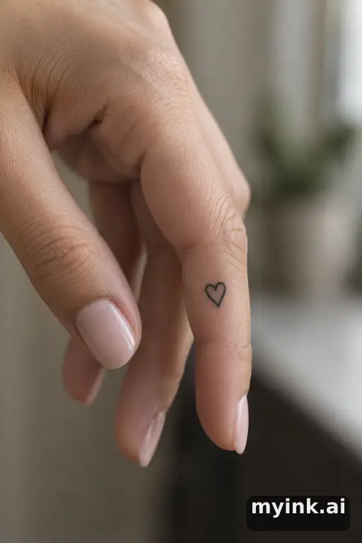 Small heart outline — Blackwork Small Tattoo reference image