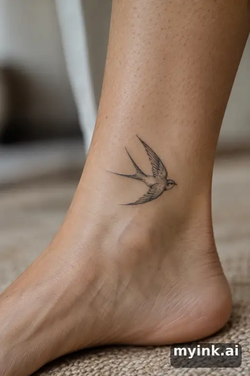 Small swallow — Fine Line Tattoo reference image