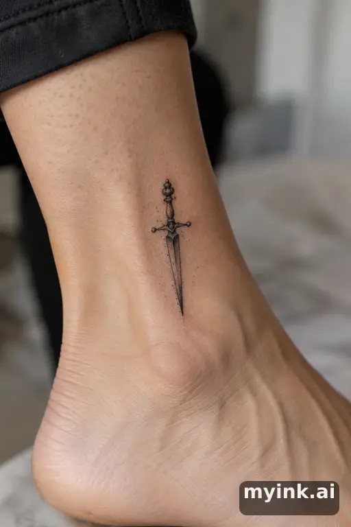 Small dagger — Dotwork Small Tattoo reference image
