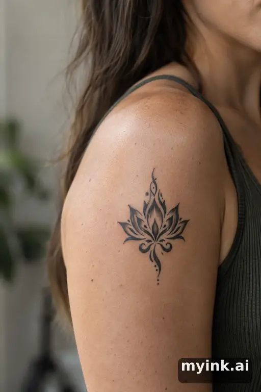 Little lotus — Tribal Tattoo for Women reference image