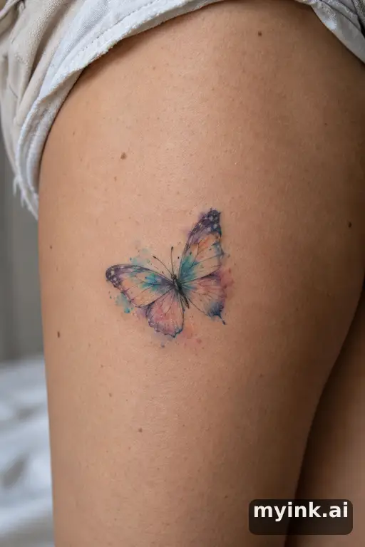 Small butterfly β Watercolor Tattoo for Women reference image