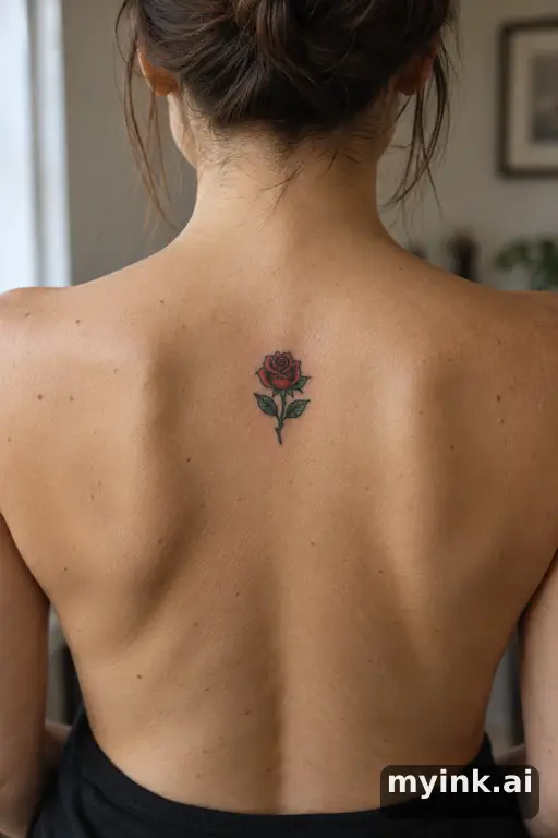 Tiny rose — Traditional Tattoo for Women reference image