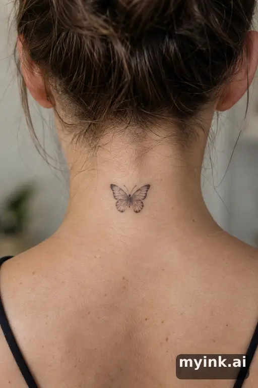 Small butterfly — Fine Line Tattoo reference image