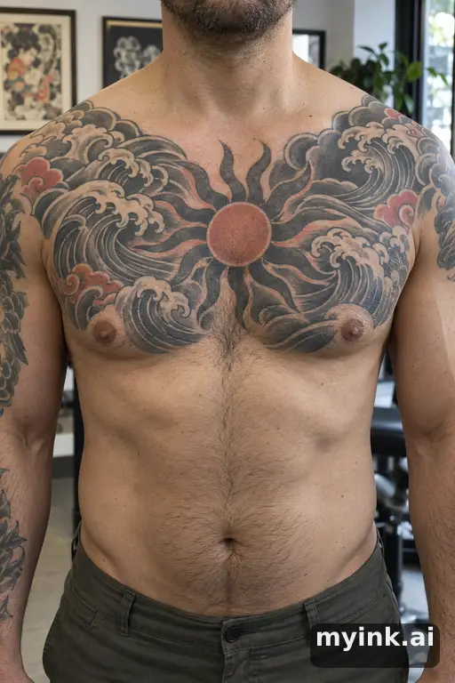 Tribal sun β Japanese Sun Tattoo reference image