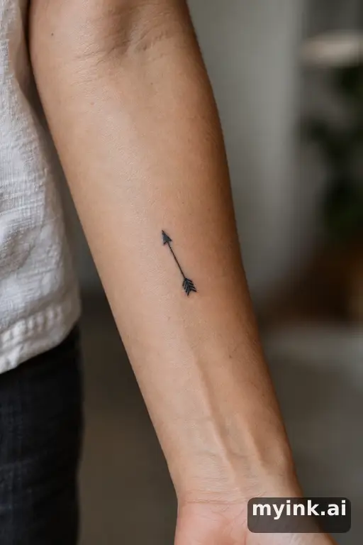 Small arrow — Blackwork Small Tattoo reference image