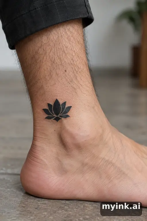 Little lotus — Blackwork Small Tattoo reference image