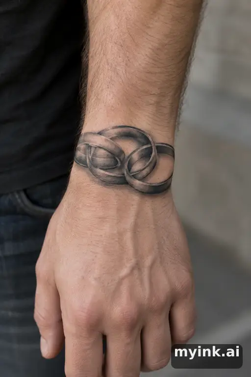 Interlocking circles — Realistic Family Tattoo reference image