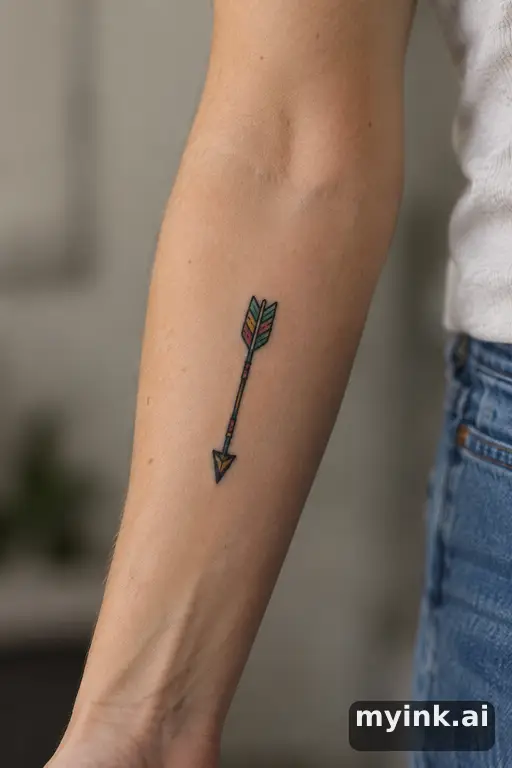 Small arrow — Traditional Small Tattoo reference image