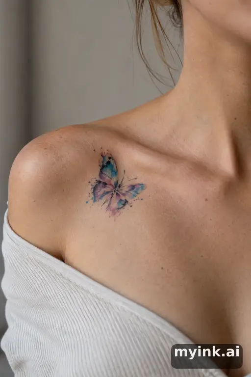 Small butterfly β Watercolor Tattoo for Women reference image