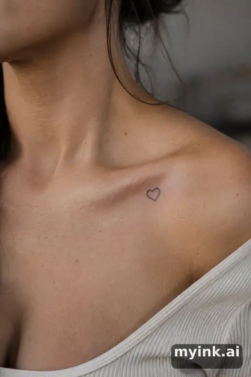 Small heart outline — Minimalist Small Tattoo reference image