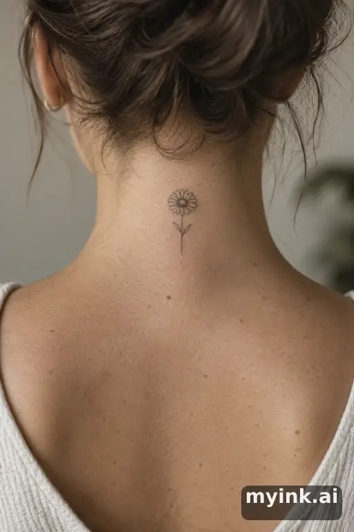 Daisy — Minimalist Small Tattoo reference image