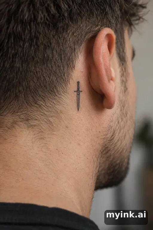 Small dagger — Minimalist Small Tattoo reference image
