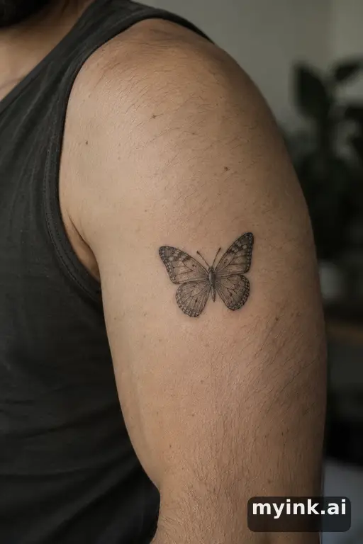 Small butterfly — Dotwork Small Tattoo reference image