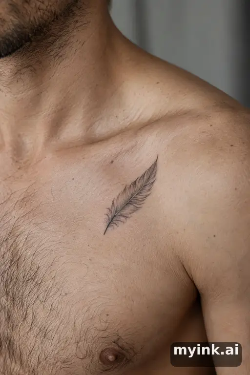 Small feather — Fine Line Small Tattoo reference image