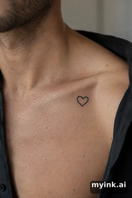 Small heart outline — Blackwork Small Tattoo reference image
