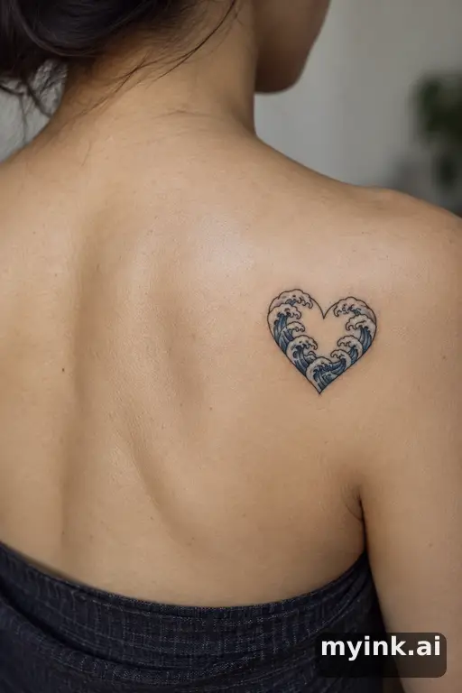 Small heart outline — Japanese Tattoo for Women reference image