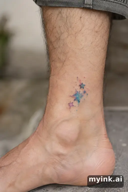 Little star cluster — Watercolor Small Tattoo reference image