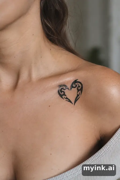 Small heart outline — Tribal Tattoo for Women reference image