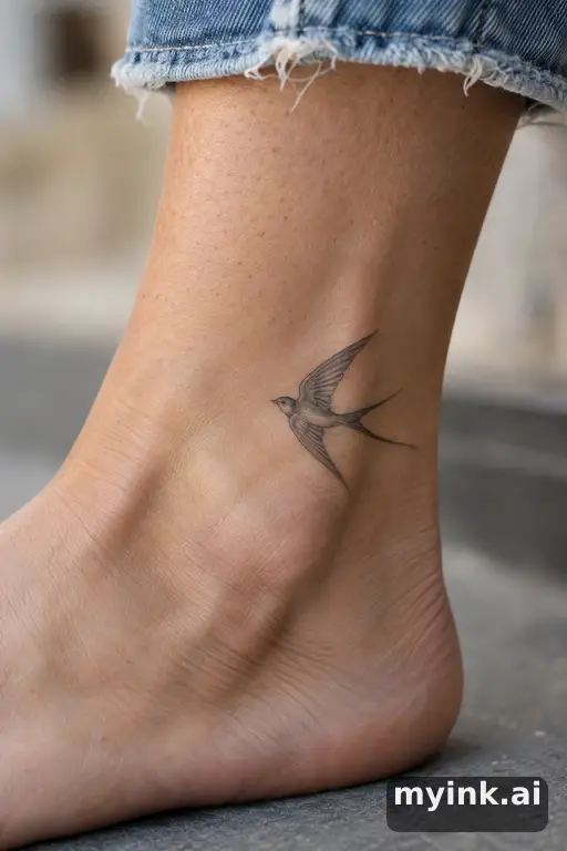 Small swallow — Fine Line Tattoo reference image
