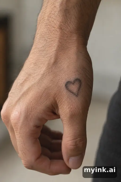 Small heart outline — Dotwork Small Tattoo reference image