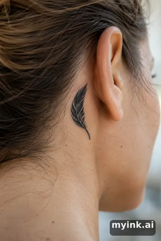 Small feather — Blackwork Small Tattoo reference image