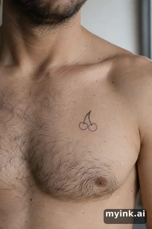 Cherry pair — Minimalist Small Tattoo reference image