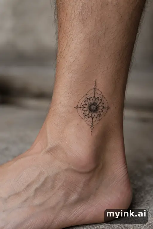 Daisy — Geometric Small Tattoo reference image