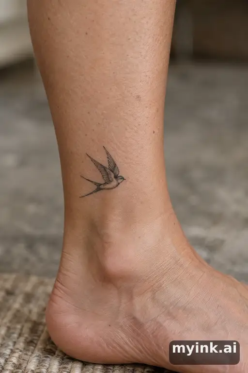Small swallow — Fine Line Tattoo reference image